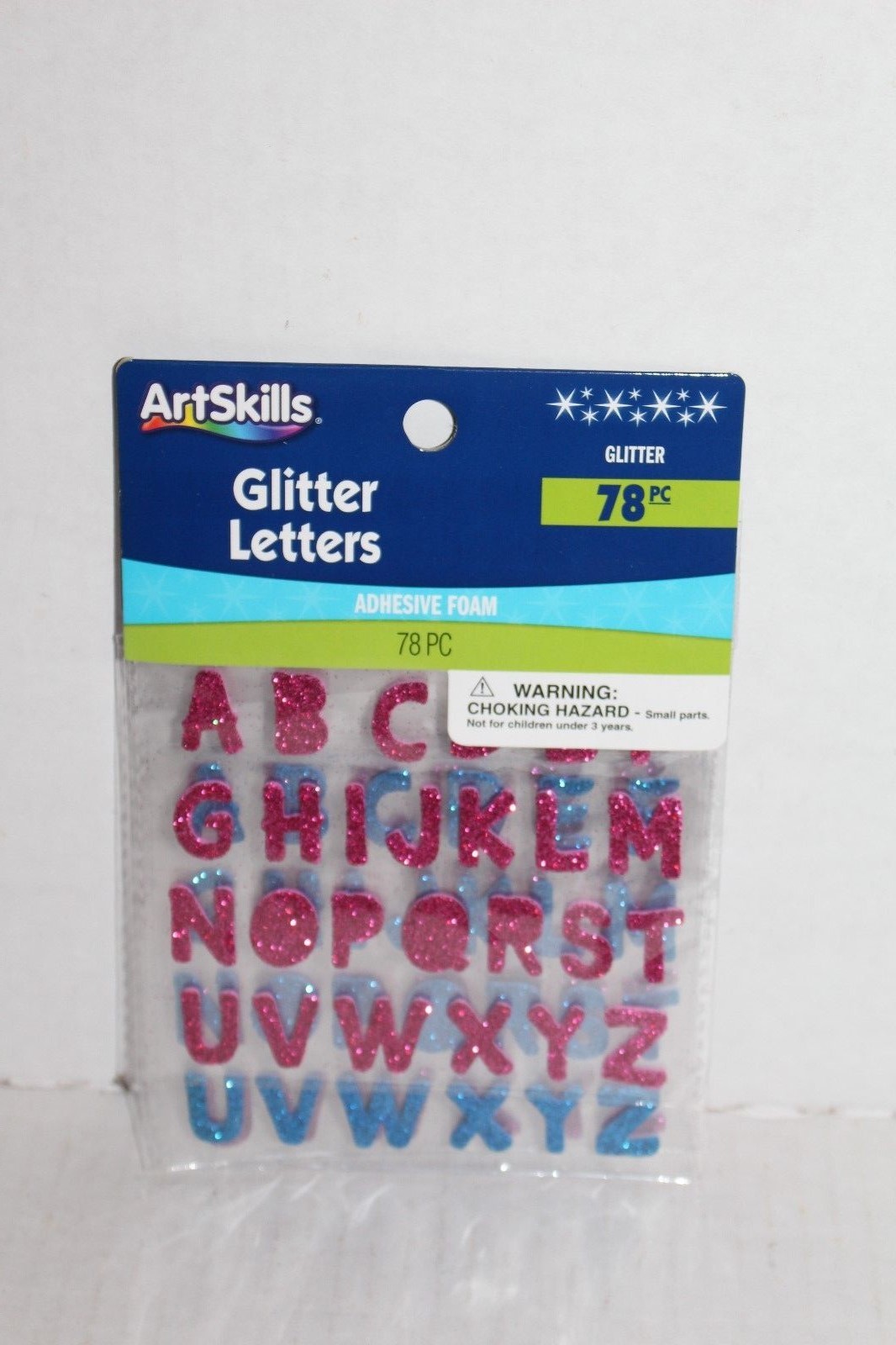 Art Skills Glitter Letters-Adhesive Foam-78Pc.