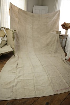 Antique farmer's Cart Cover linen sofa cover , slip cover HUGE 160 X 96 18 POUND