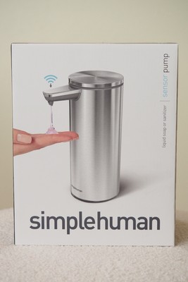 NEW SimpleHuman Stainless Steel Touch-Free Liquid Soap/Sanitizer Dispenser