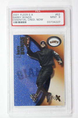 2001 Fleer E-X Essential Credentials Now #62 Barry Bonds /299 PSA 9 Mint