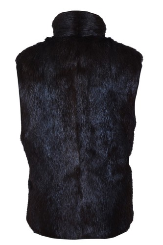 Pre-owned Handmade Man's Real Nutria Fur Vest Detachable Sleeves Hood All Sizes In Brown