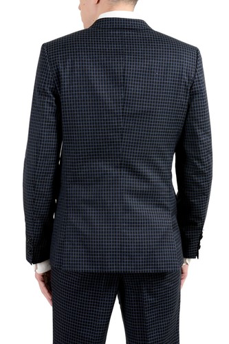 Pre-owned Hugo Boss "astian/hets" Men's Wool Plaid Two Button Suit In Multicolor