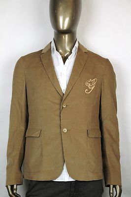 Pre-owned Gucci Authentic  Mens Corduroy College Jacket Blazer Brown 337797 2602