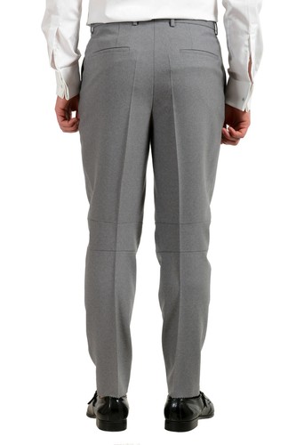 Pre-owned Hugo Boss Men's "anfred/frido184f1" Extra Slim Fit 100% Wool Two Button Suit In Gray