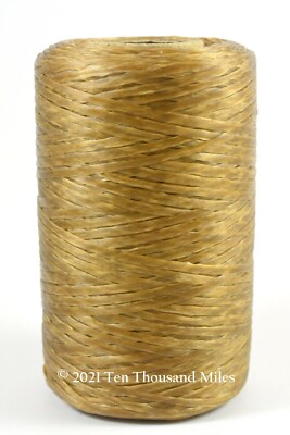 Kulay Natural Artificial Sinew Waxed Flat Polyester Thread, Sinue, 300 yards