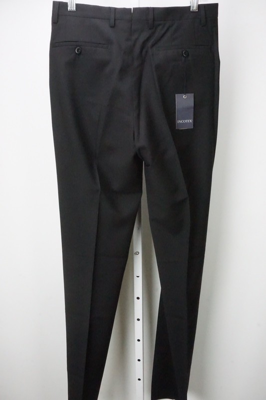 Incotex Solid Black 100% Wool Mens Pants Trousers Sz 46 EU NEW | eBay