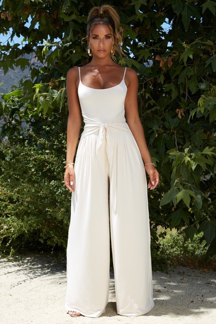 oh polly cream jumpsuit