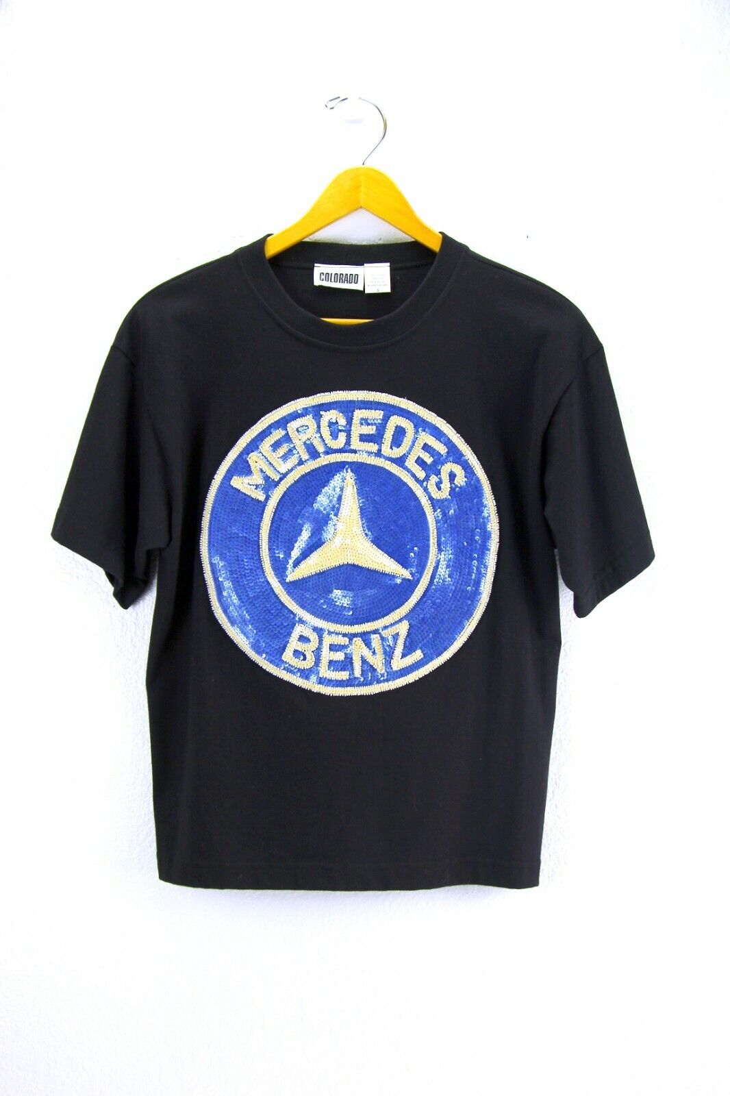 Vintage Mercedes Benz Sequins Unisex T shirt RARE Black | eBay Vintage Mercedes Benz Sequins Unisex T shirt RARE Black | eBay