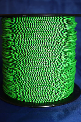 Fl Green & Black BCY #24 D Loop Rope Release Material 1' 3' 5' 10' 25' 50' 100' 