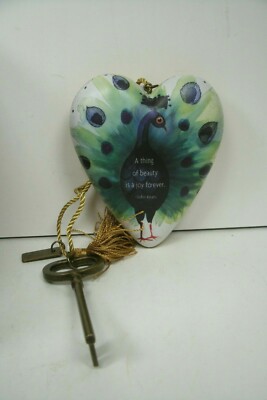 Margaret Berg Art Hearts Ornament A Thing of Beauty is a Joy Forever Keats Quote