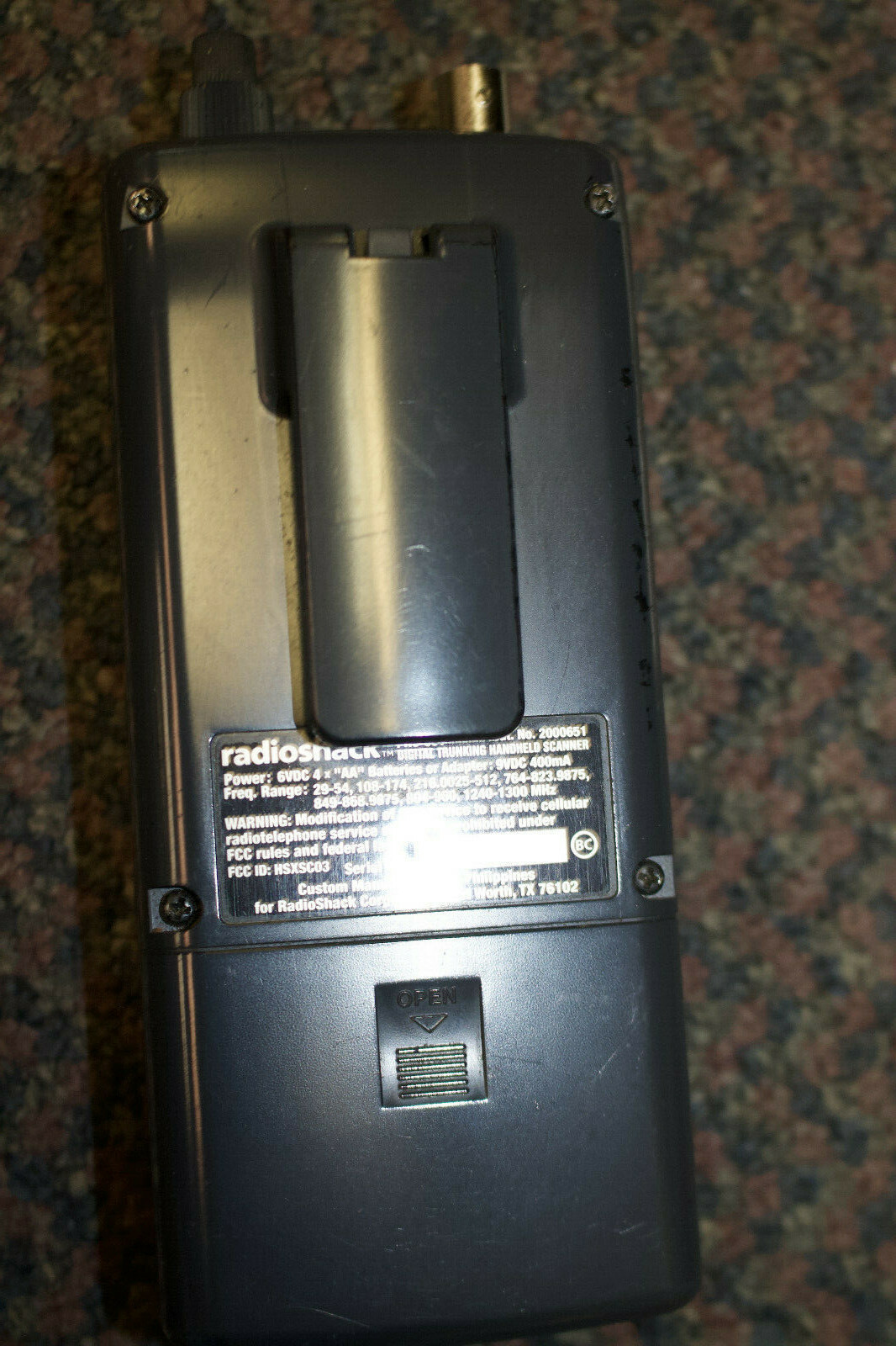 Radioshack Handheld Radio Scanner 2000651 PRO-651