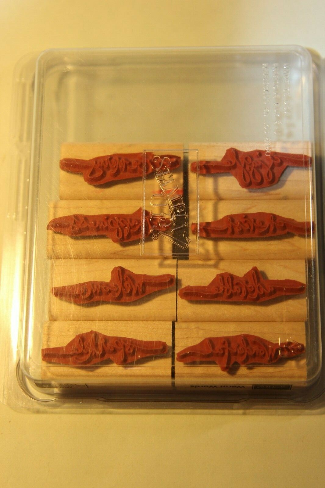 STAMPIN' UP! WARM WORDS  Set of 8, Cherish sparkle Merry giggle happiness sparkl