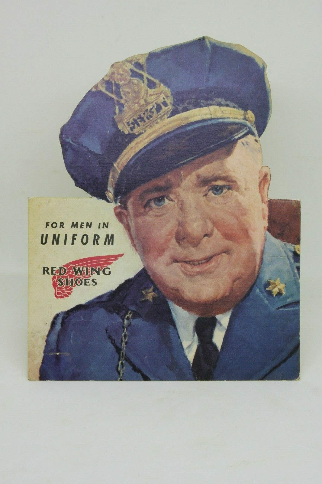 Vintage Red Wing Shoes cardboard standup advertising store display sign