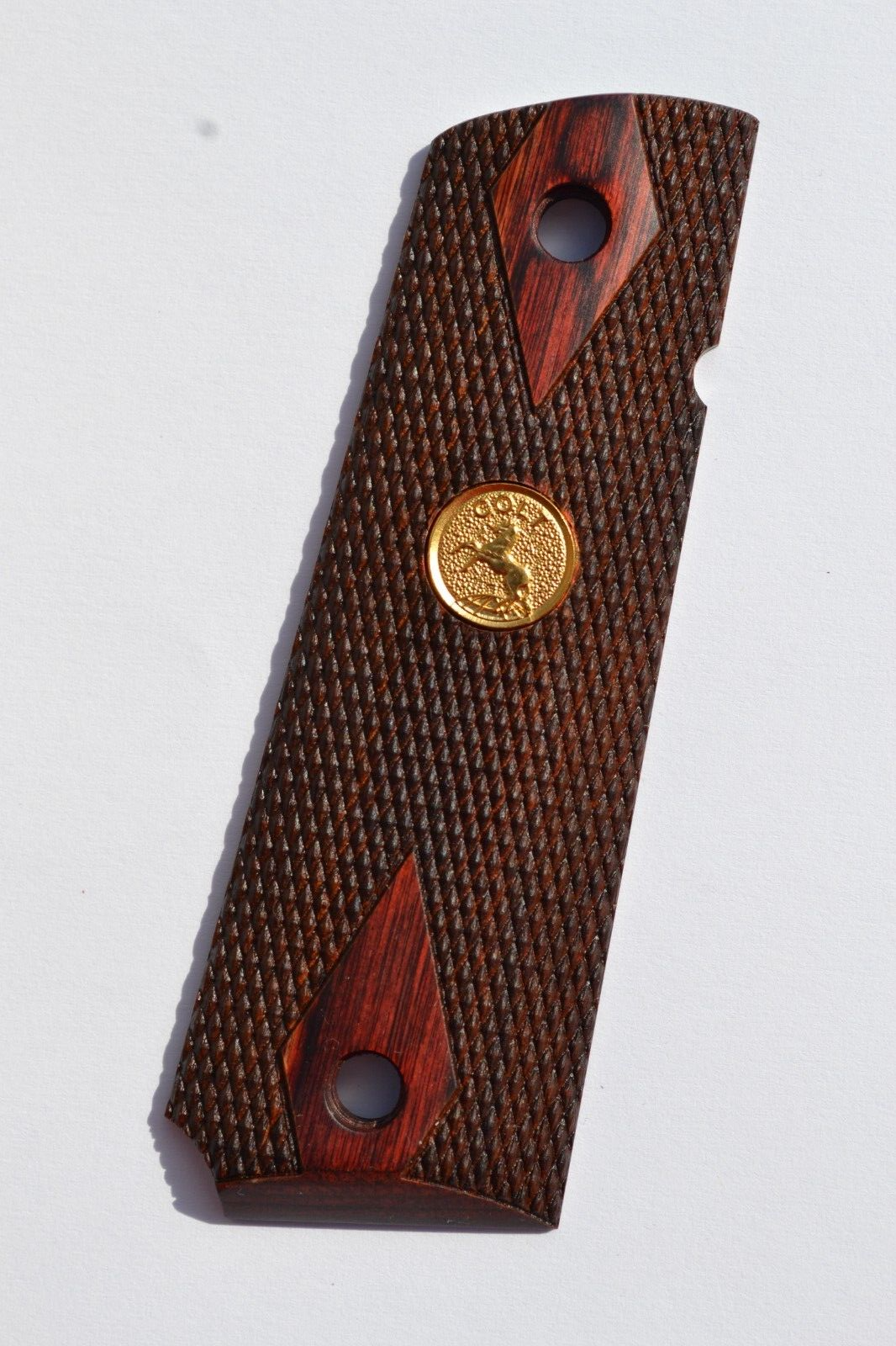 FACTORY NEW COLT 1911 45 AUTO ROSEWOOD GRIPS W GOLD RAMPANT COLT MEDALLIONS