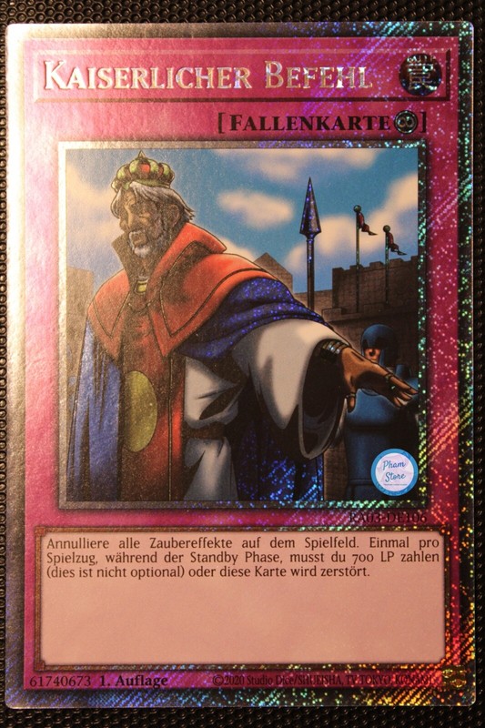 Kaiserlicher Befehl - Ra03-De, Plscr, 1. Auflage, Yugioh.