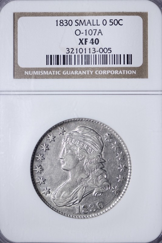 1830 Small 0 Capped Bust Half Dollar NGC XF40 O-107A JGNNM | eBay