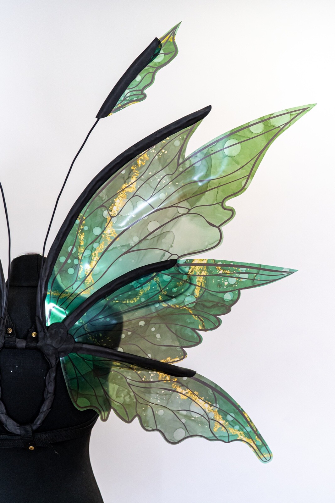 Green Fairy Wings Costume For Adult Butterfly Elf  Cosplay Iridescent Halloween