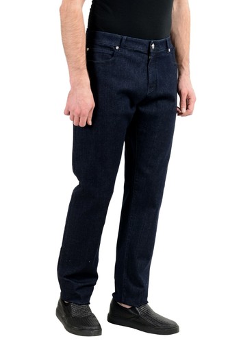 Pre-owned Versace Men's Dark Blue Stretch Slim Jeans