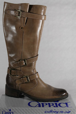 Caprice Boots Ankle Boots Brown / Pepper Genuine Leather New