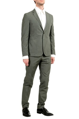 Pre-owned Hugo Boss "nastven/barns-t" Men's Gray Two Button Suit