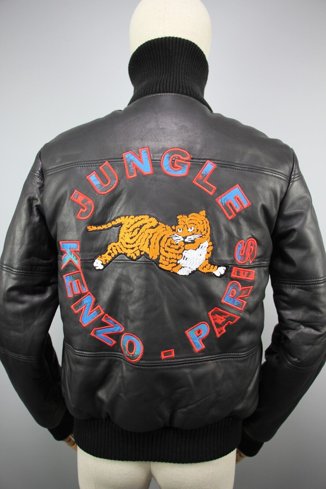 KENZO Jungle Paris H&M Vintage Mens Black Leather Casual KENZO Jungle Paris H&M Vintage Mens Black Leather Casual