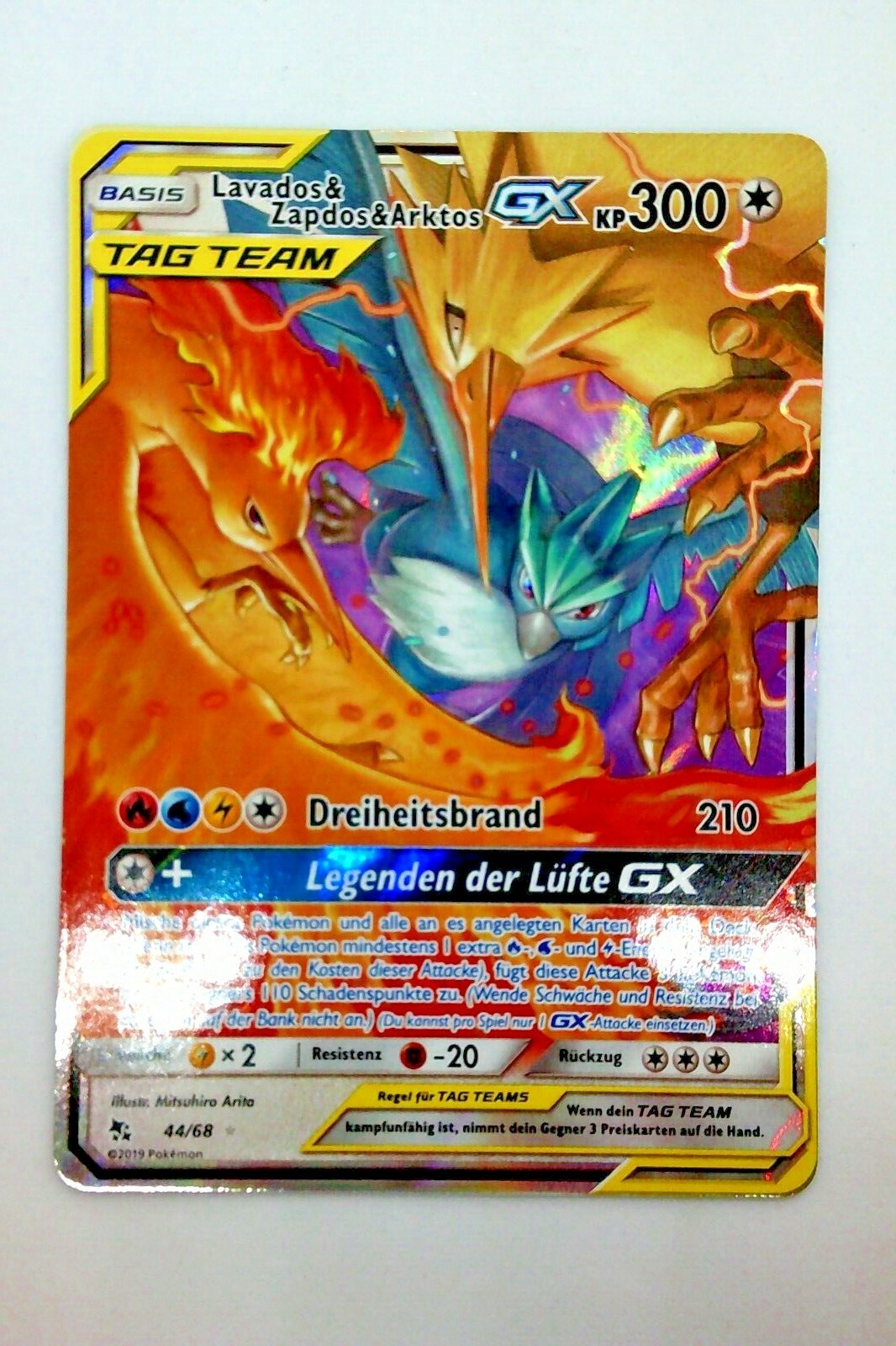 Pokemon Karte Lavados, Zapdos Arktos GX Tag Team