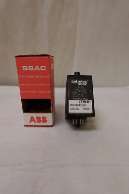 ABB SSAC ENTRELEC TRM120A2Y60 TIME DELAY RELAY 120VAC, 1-60SEC, TRM120A2Y60 NOS