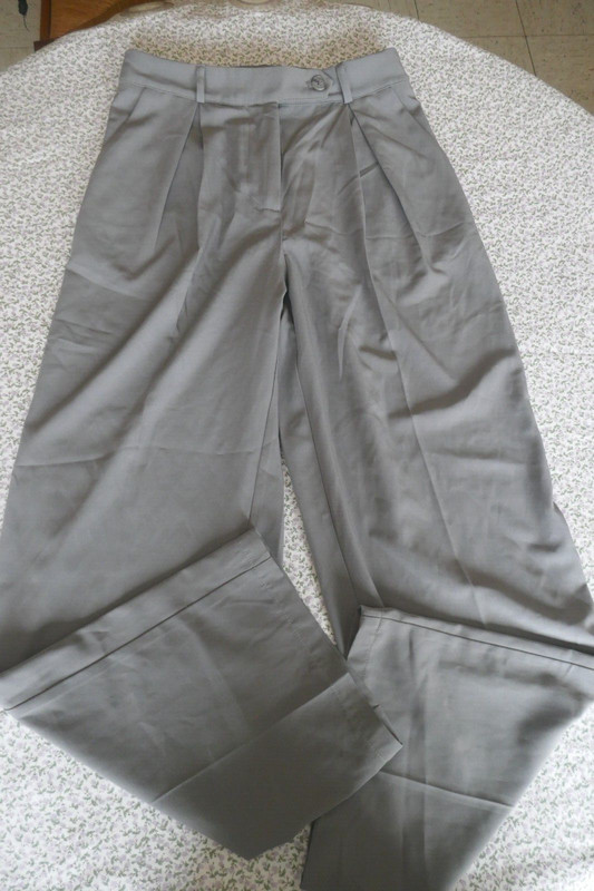 Pantalon Fluide Gris (95% Polyester) T. M Dazy