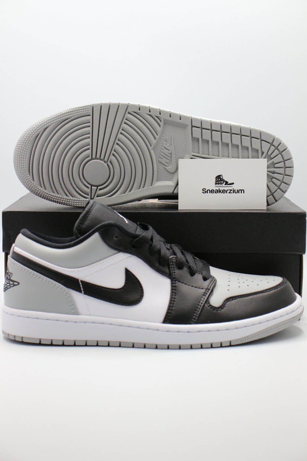 

Nike Air Jordan 1 Low Shadow Toe Low 553558-052 Мужские или GS Новые, Light smoke grey black white, Air Jordan 1 Low