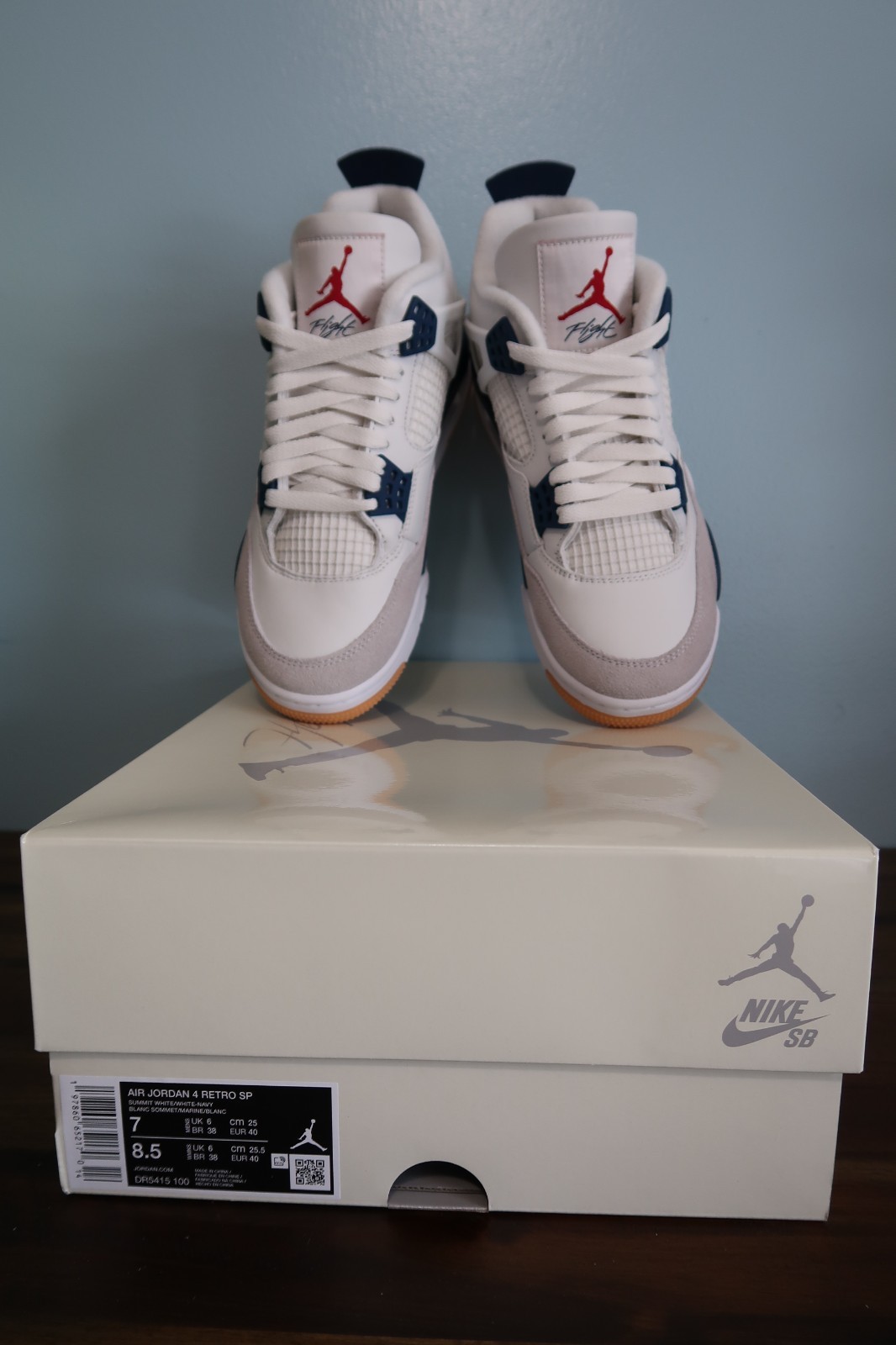 Nike SB Air Jordan 4 Retro SP ネイビー 🔥🔥Size 7 - Nike SB x Air Jordan 4 Retro SP Navy🔥🔥 | eBay
