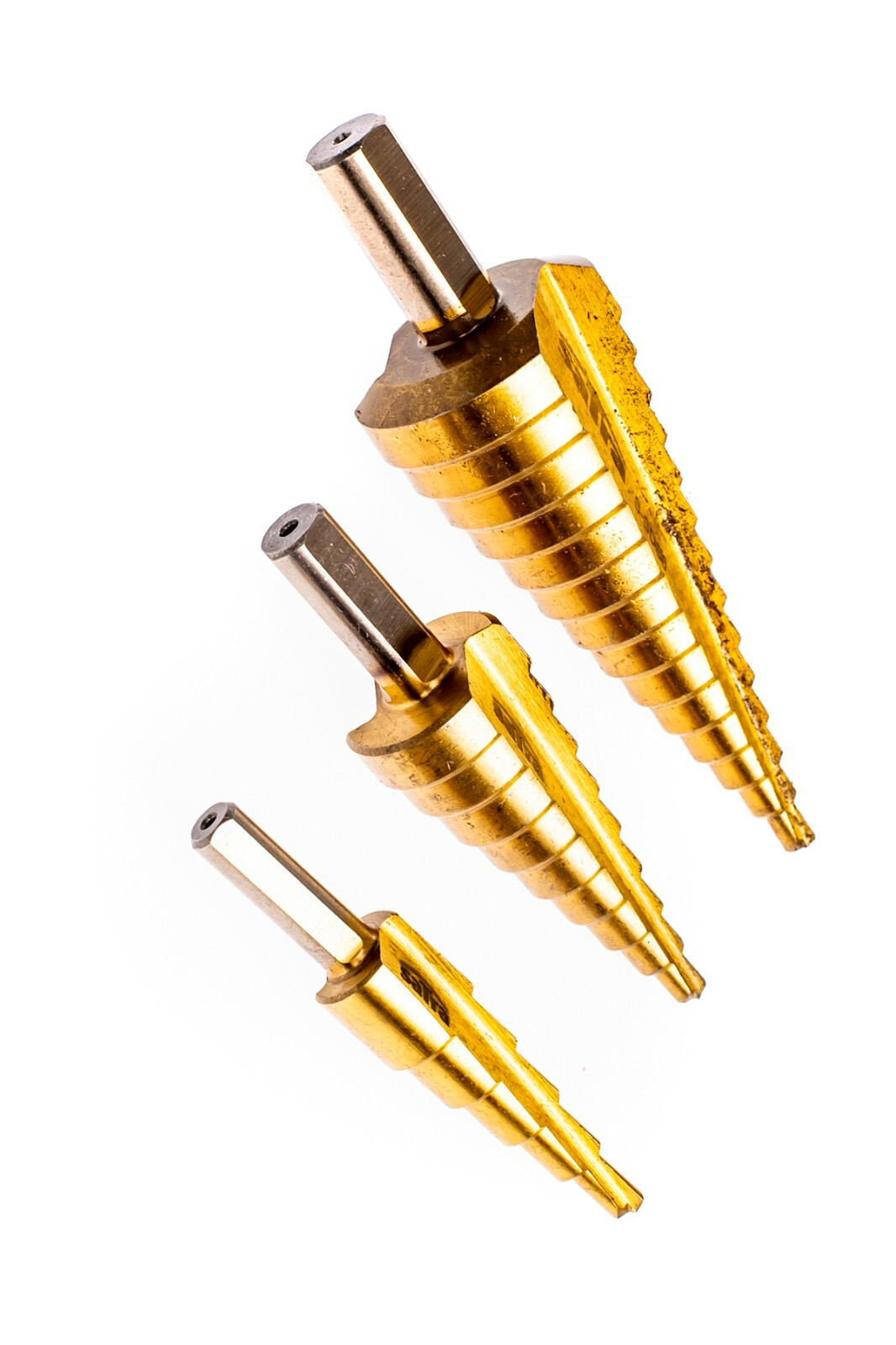 6pc Step Spiral Groove Conical Cone And Milling Drill Bit Set 430mm