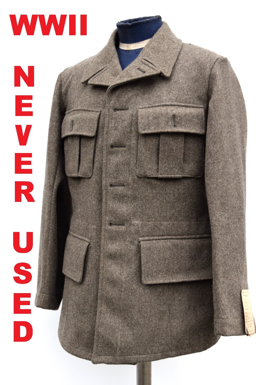 Vintage Swedish Army Fitted Wool Coat/ Jacket /Tunic WWII Vintage Swedish Army Fitted Wool Coat/ Jacket /Tunic WWII