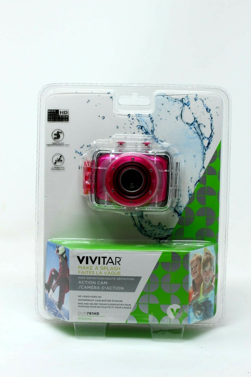Vivitar DVR 781HD Action Camcorder Helmet, Bicycle Cam