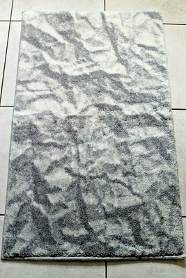 Badteppich Schwarz Grau Weiss - Buro Ideen