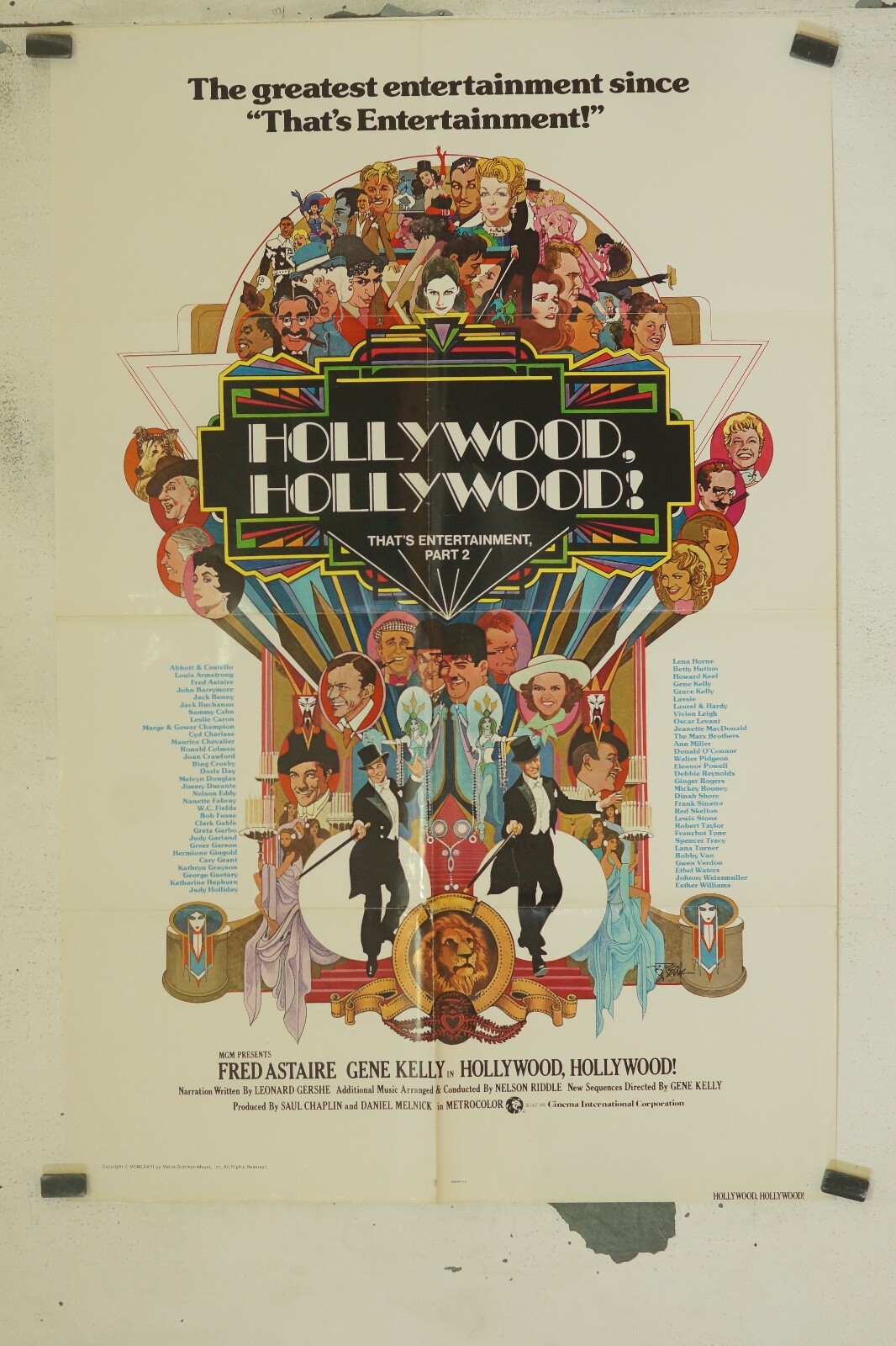 HOLLYWOOD, HOLLYWOOD !(70X100) ORIGINAL MOVIE POSTER FRED ASTAIRE 
