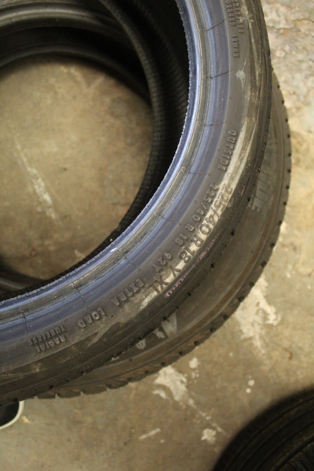 225 40 18 Continental, EC 6 Star, XL, 92Y, x2 A Pair 5.9mm (F1_tyres) X103