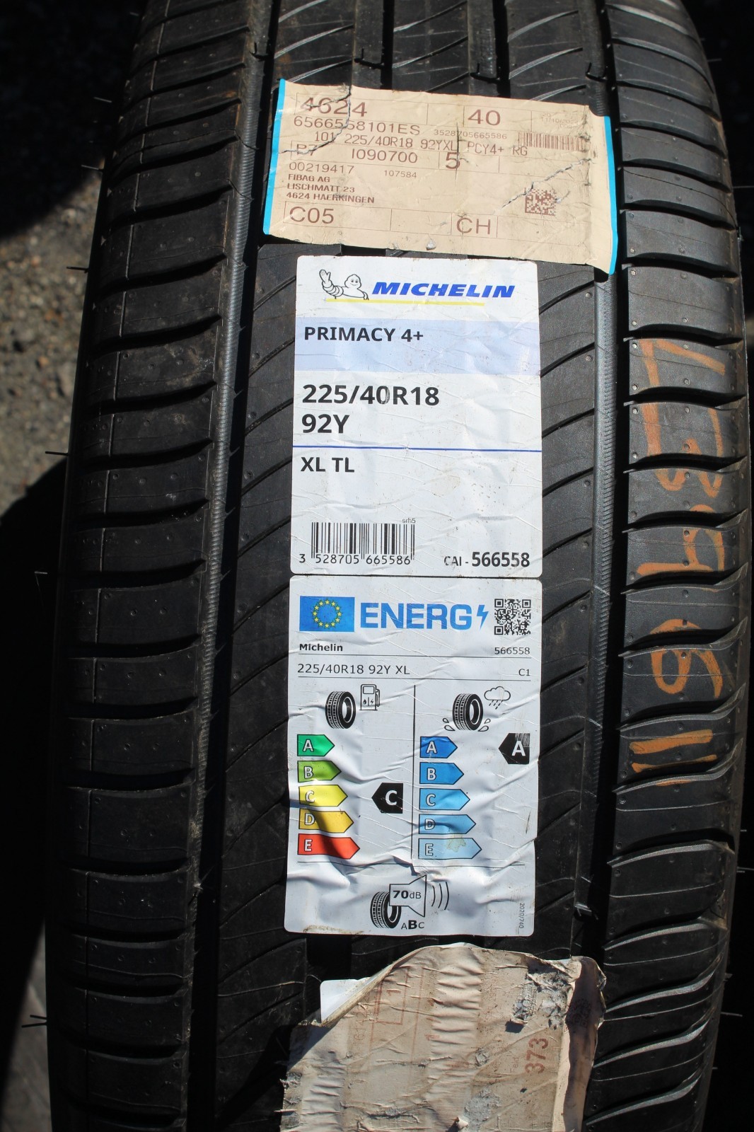 New 225 40 18 Michelin, Primacy 4, XL, 92Y, x1 Single Tyre (F1_tyres) L3961