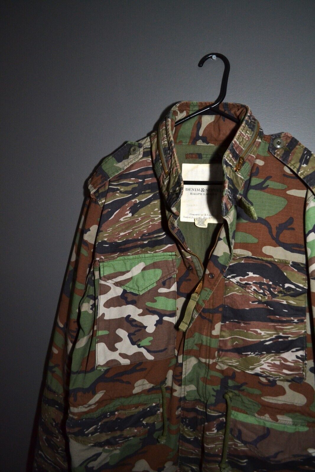 NWT Men's Polo Ralph Lauren M-65 Combat Military Army Skull