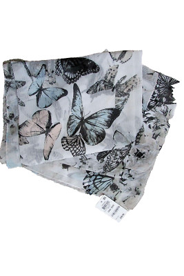 International Concepts Butterfly Floral multicolored large scarf wrap -NWT