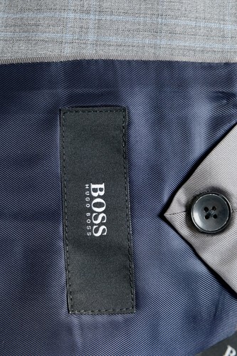 Pre-owned Hugo Boss "johnstons4/lenon1" Men's 100% Wool Plaid Two Button Suit In Multicolor