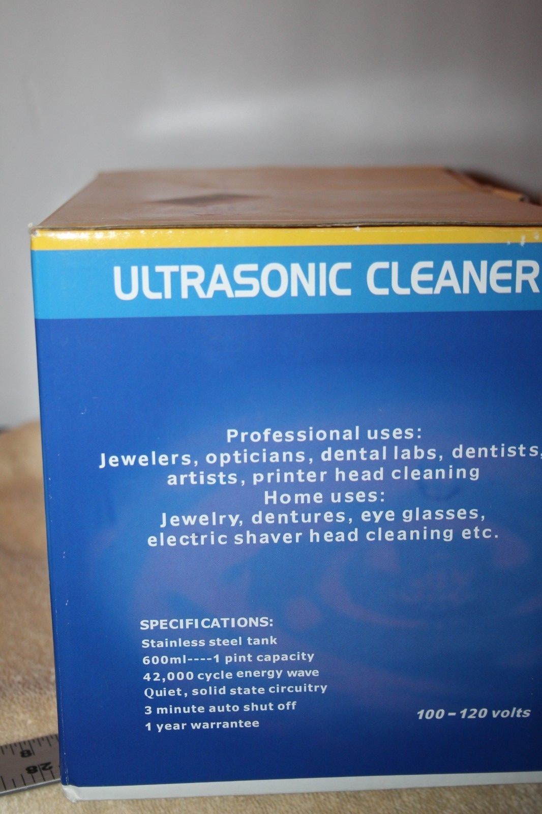 ULTRA SONIC JEWELRY DENTURE EYEGLASS CLEANER NEW IN BOX STAINLESS STEEL TANK