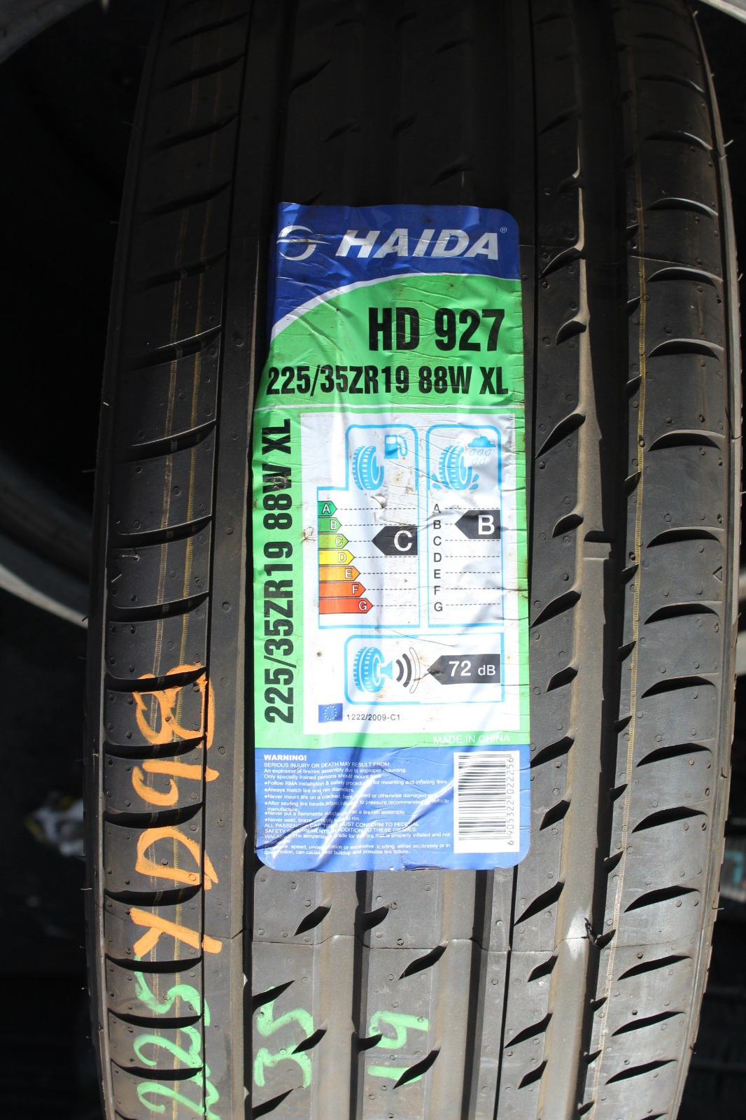 New 225 35 19 Haida, LECP HD927, M+S, 88W, x1 Single Tyre (F1_tyres) YD098