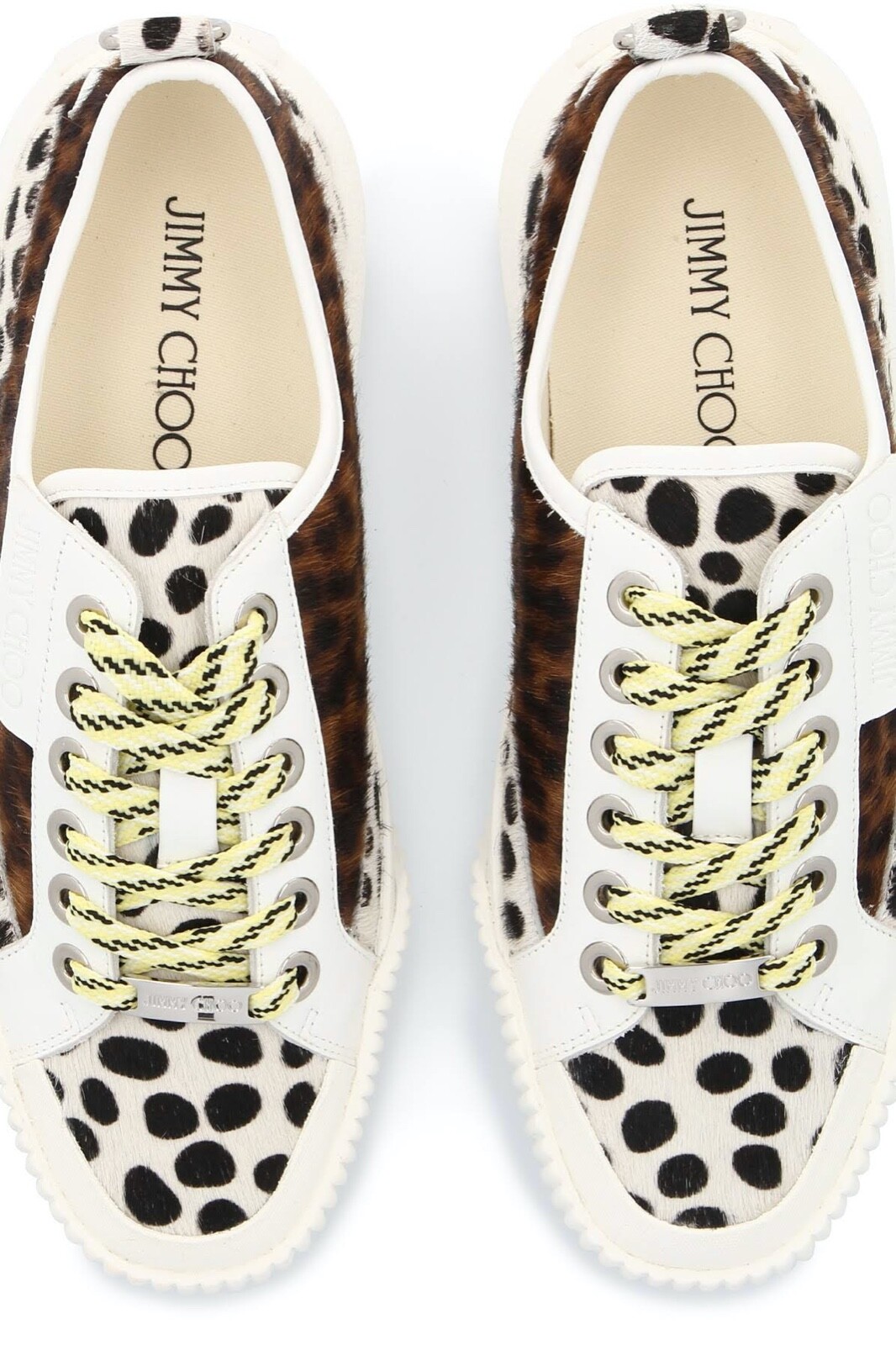 Pre-owned Jimmy Choo Impala Low-top Pony Hair Sneakers Sugar-mix Retail $750 Authentic In Sugar Mix