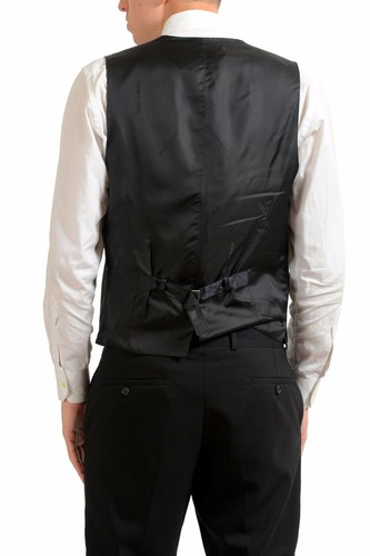 DOLCE & GABBANA DOLCE & GABBANA HERREN WOLLE GEKNÖPFT GESTREIFTES KLEID WESTE US M IT 50