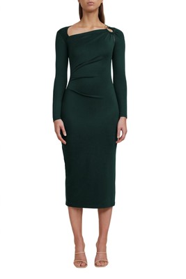 Acler anderston midi dress in Deep Pine