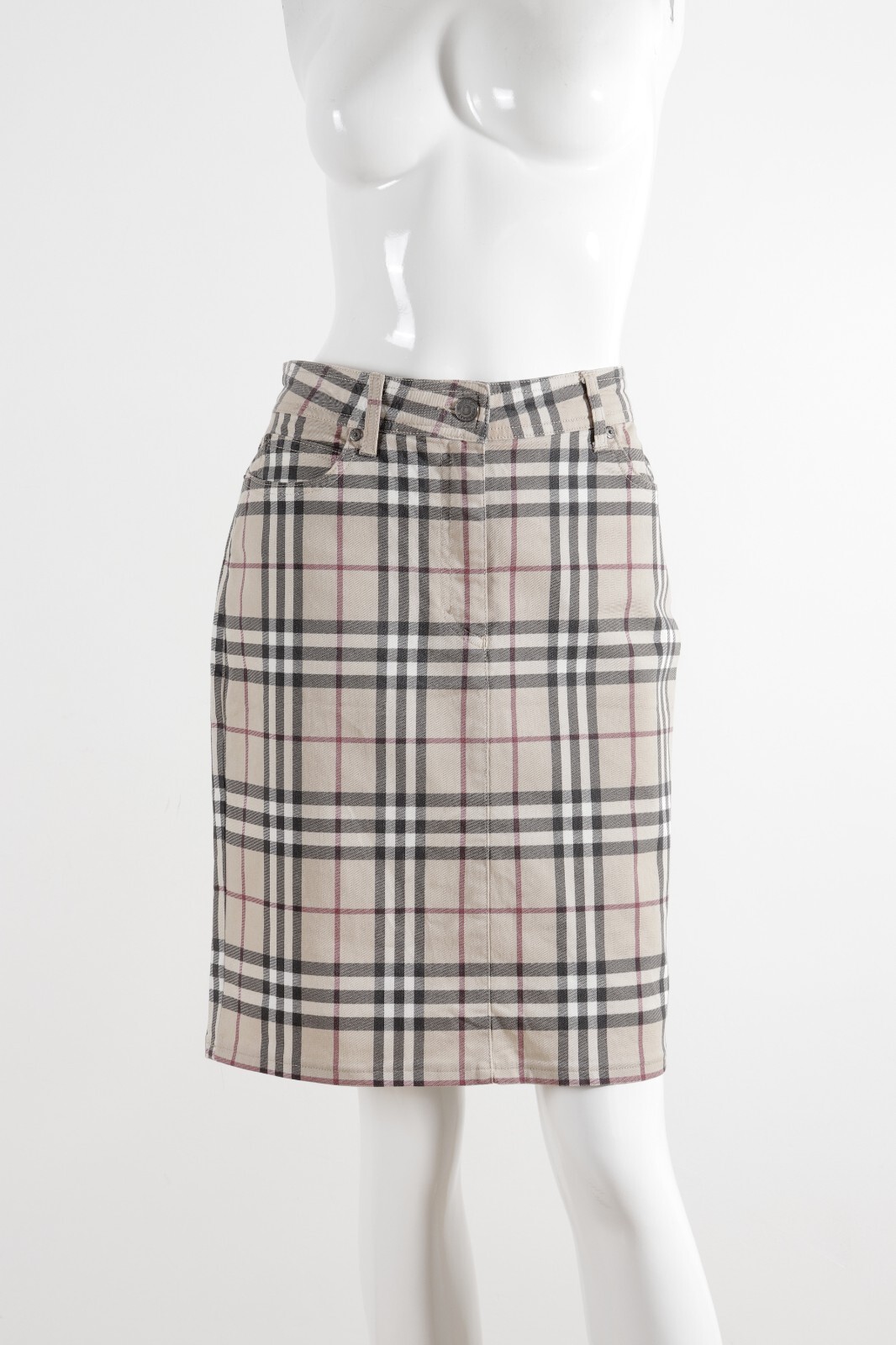 ミニスカート Burberry SS24 Check skirt (8083000 SHERBET) Burberry check-pattern Mini Skirt | Neutrals | FARFETCH