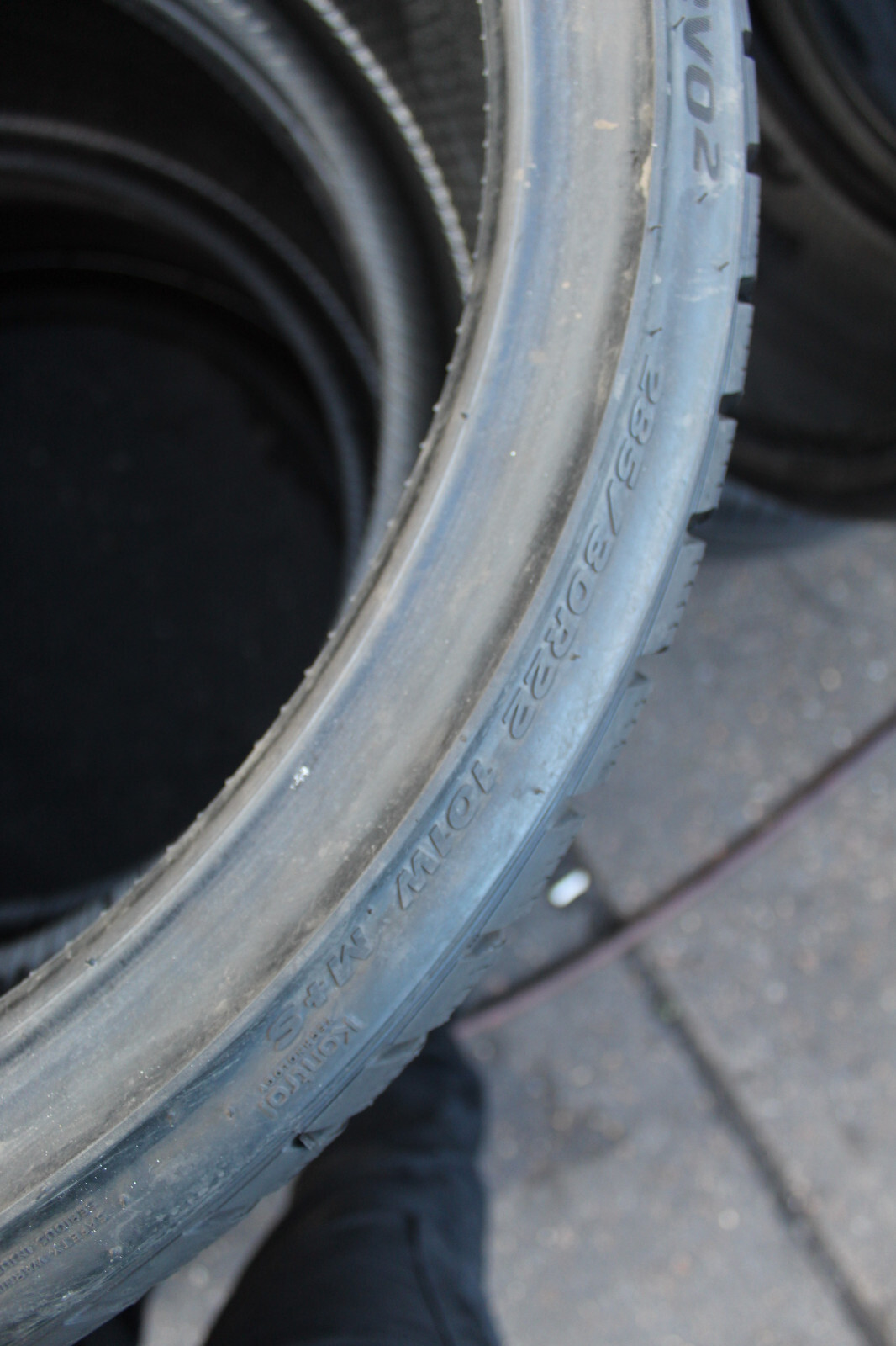 285 30 22 Hankook, Winter, AO, XL, M+S, 101W, x2 A Pair 7.2mm (F1_tyres) L3067