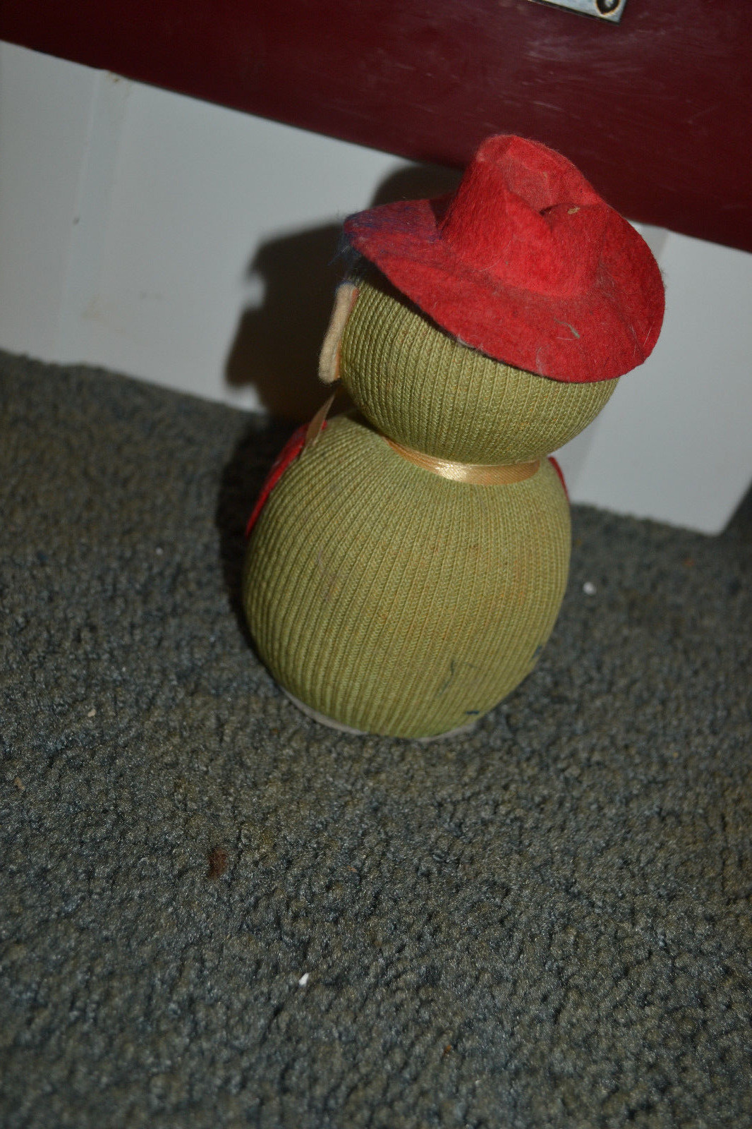 VTG Sewing Pin holder Cushion figurine snowman