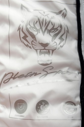 PLEIN SPORT PLEIN SPORT DAMEN WEISS MIT KAPUZE LOGO AUFDRUCK REISSVERSCHLUSS PARKAJACKE S M L