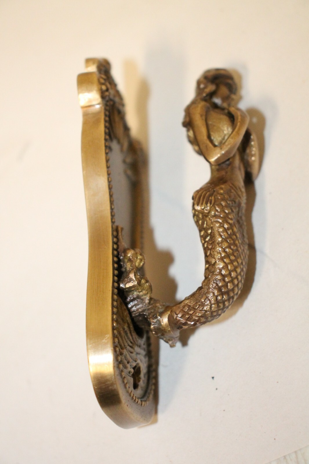 Antique Vintage Style Solid Brass Mermaid Wall Hook Beach Nautical Decor Boat